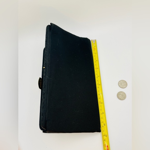 1940s Vintage Clutch Evening Purse, Black - Picture 9 of 10